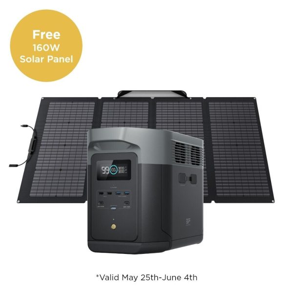 EcoFlow DELTA 2 Max Portable Power Station 2048Wh LFP Generator for Outdoor
