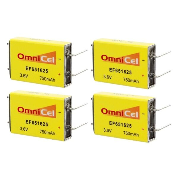4X OmniCel ER651625 3.6V 750mAh Prismatic Lithium Battery BL-7PN RFID AMR Backup