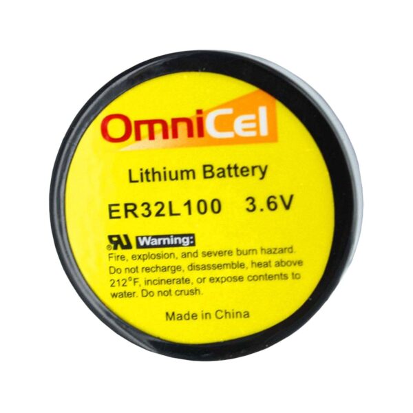 2x OmniCel ER32L100 3.6V 1.7Ah Size 1/6D Lithium Battery Nickel Pin